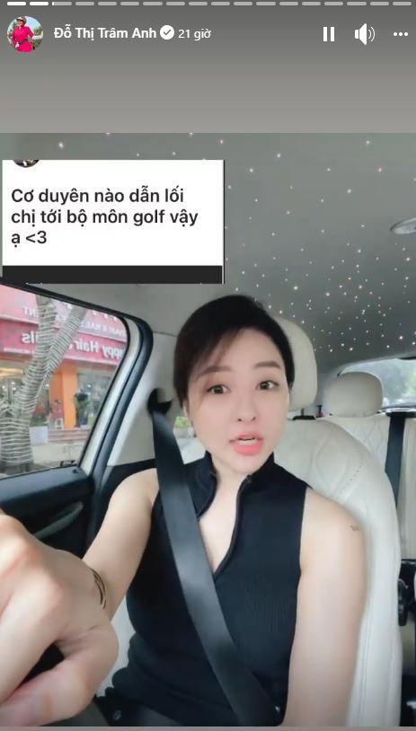 Mới đây, phát ngôn của người đẹp xứ Thanh về việc đi đánh golf và cặp đại gia bất ngờ bị cư dân mạng khui lại. Cụ thể, khi nhận được câu hỏi: "Cơ duyên nào dẫn lối chị tới bộ môn golf vậy?". Hot girl nhanh chóng trả lời: "Chắc mọi người sẽ muốn mình trả lời theo hướng kiếm trai, kiếm đại gia nhưng câu trả lời thật là đúng vậy đấy".