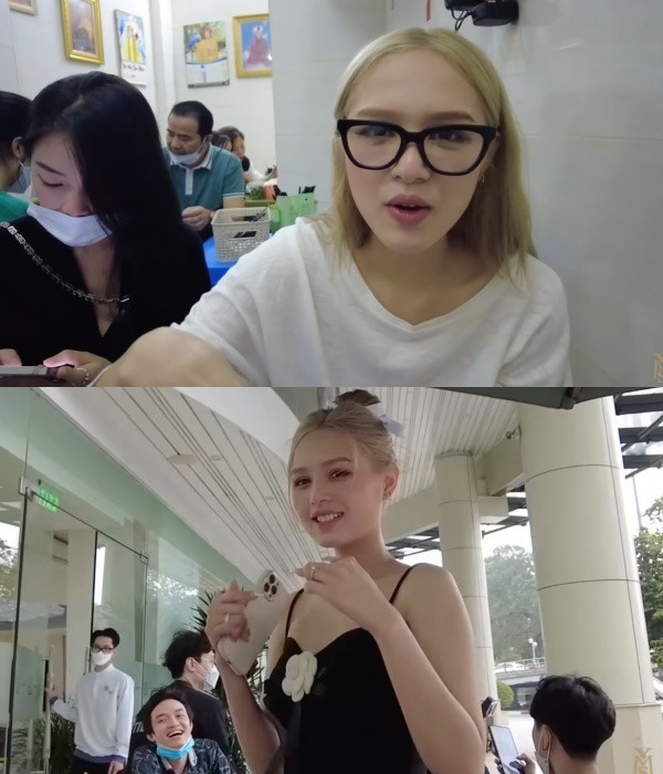 Ngoại hình Xoài Non trong những đoạn clip được quay bởi ông xã cũng xinh đẹp không kém.