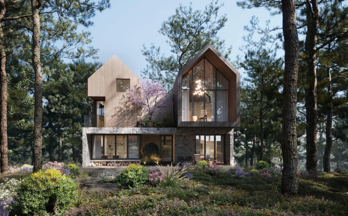 Theo bản vẽ thiết kế mô tả thì biệt thự sẽ có 3 tầng, bao gồm cả tầng hầm, kiến trúc hiện đại nhưng không kém phần xinh xắn, nhiều không gian mở và cực kỳ thơ mộng.