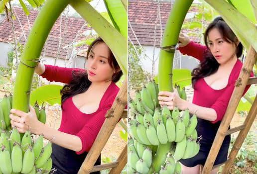 Clip cắt chuối của Huyền Anh cũng hút hơn 26 nghìn lượt like.