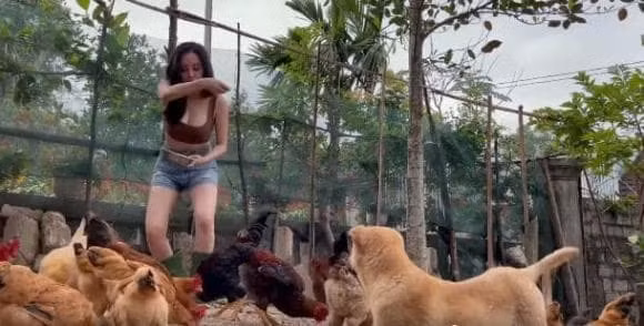 Huyền Anh liên tục gây chú ý với nhưng clip đời thường quay tại quê nhà. Ảnh: Tổng hợp