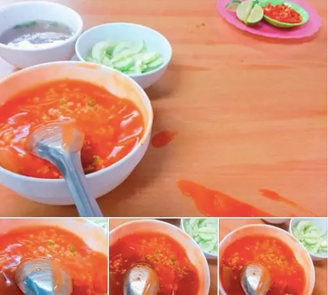 Bát cơm chan nước mắt thực sự đây rồi. Cuộc đời chưa đủ cay đắng hay sao? Ảnh: Tổng hợp