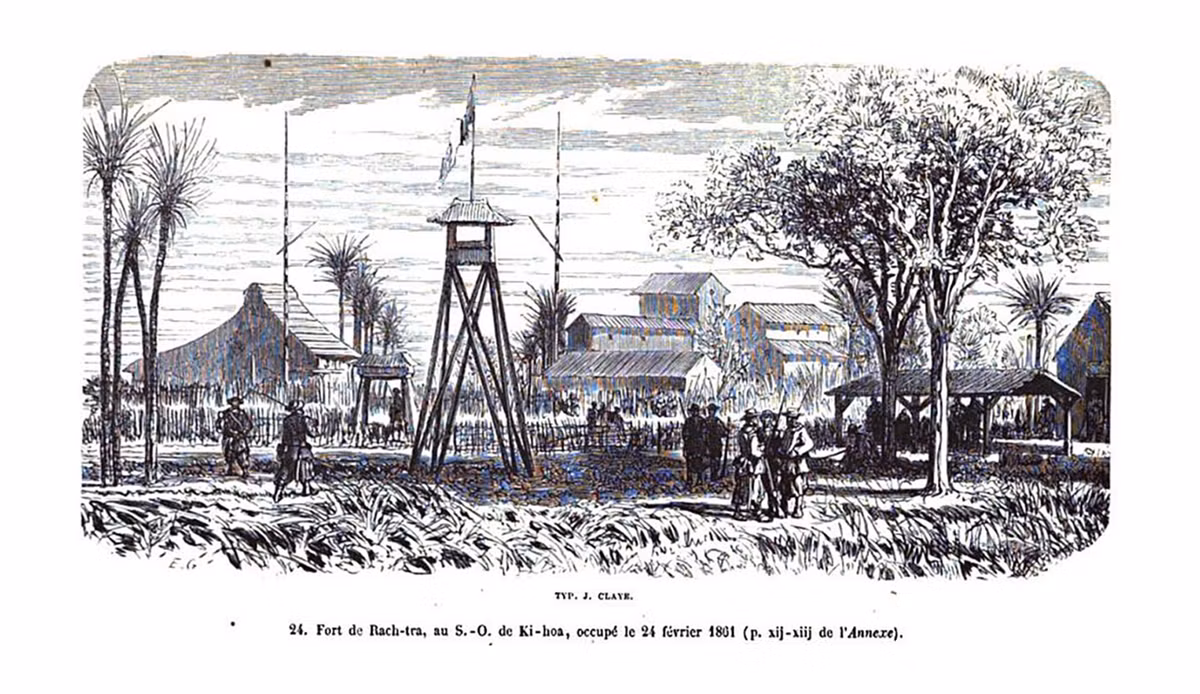 Đồn Rạch Tra nằm ở phía Tây Nam đồn Kỳ Hòa, bị Pháp chiếm ngày 24/2/1861.