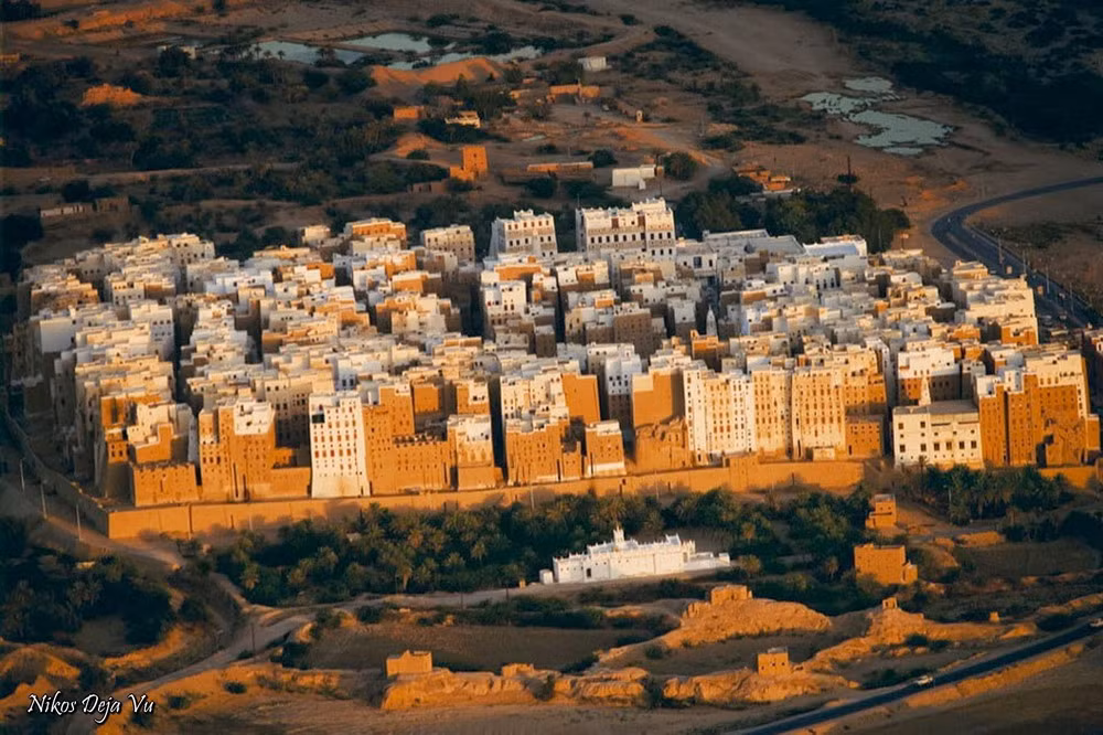 Thành phố cổ Shibam ở vùng Hadramawt, Yemen.