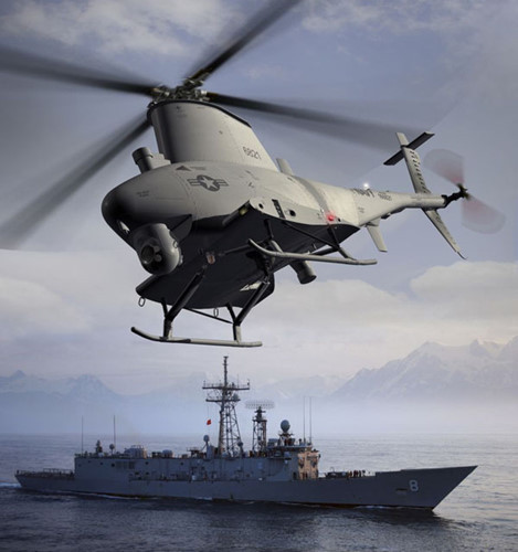 4. MQ-8 FIRE SCOUT là trực thăng không người lái do Northrop Grumman phát triển cho quân đội Mỹ. Máy bay có chức năng trinh sát và hỗ trợ hỏa lực từ trên không.