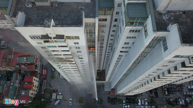 Chung cư Fodacon 23 tầng nhìn từ trên cao.