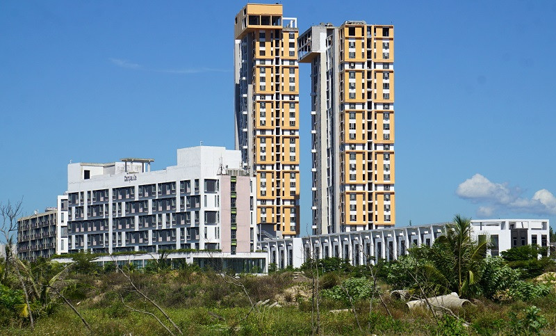 Năm 2017, dự án đưa vào khai thác một phần. Thời điểm đó, tour khám phá Cocobay khá hút khách với đầy đủ các dịch vụ từ giải trí, tham quan đến lưu trú, ẩm thực. Ảnh: Vietnamnet. 