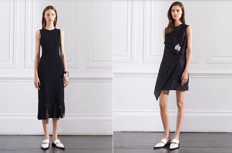 Những chiếc váy vạt xéo tạo thành hai lớp cũng được bà mẹ bốn con tung ra trong bộ sưu tập này.