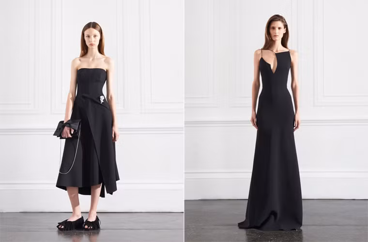 Hai thiết kế váy đen mặc đi tiệc của Victoria Beckham.