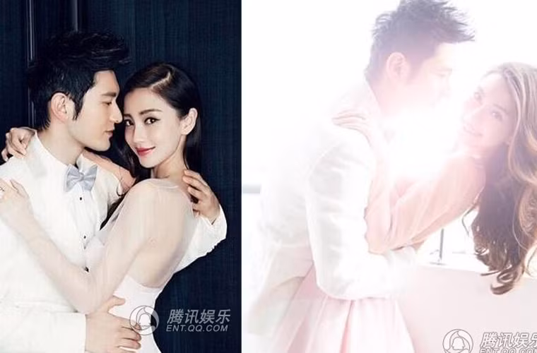 Bộ ảnh cưới của Angelababy và Huỳnh Hiểu Minh được thực hiện tại Paris, Pháp.