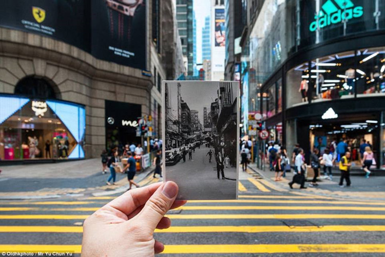 Phố D'Aguilar ở Hong Kong hiện đại, sầm uất hơn so với trước đây.