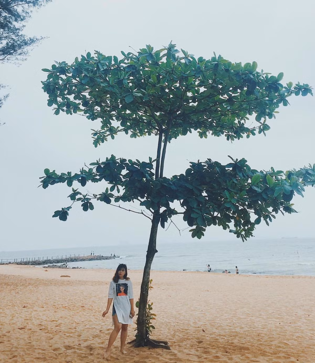 Thiên nhiên đã ban tặng cho nơi đây một bờ biển thơ mộng cùng bãi cát trắng tuyệt đẹp. Đứng ở góc nào bạn cũng có thể có ngay một bức ảnh "cực ảo". Ảnh: xiaolingling