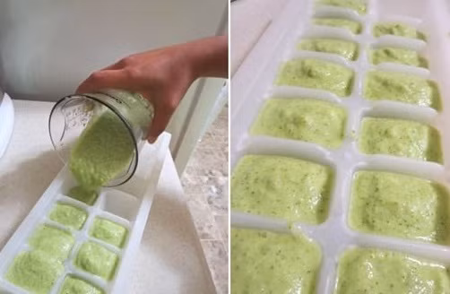 Bạn cũng có thể thay sữa tươi không đường bằng nước dưa chuột đông lạnh. Việc bạn cần làm chỉ là cho dưa chuột vào máy xay sinh tốt, xay nhuyễn rồi đổ vào khay rồi bỏ vào ngăn đá tủ lạnh. (Nguồn Sieuthisuckhoe)