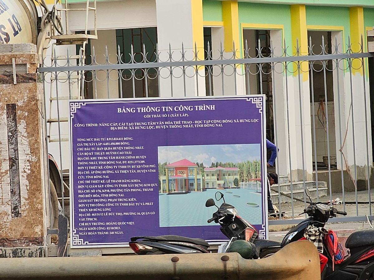 Đồng Nai: Ai đang thực hiện DA nâng cấp TTVH xã Hưng Lộc? Dong Nai: Ai dang thuc hien DA nang cap TTVH xa Hung Loc?