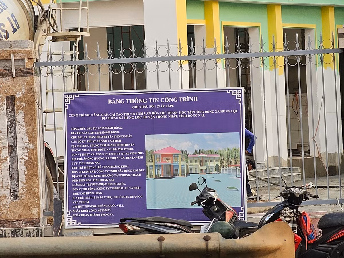 Dong Nai: Ai dang thuc hien DA nang cap TTVH xa Hung Loc?