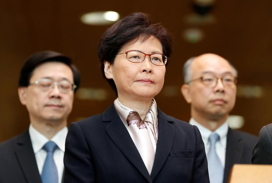 Chiều 4/9, hãng thông tấn Reuters đưa tin, Đặc khu trưởng Hong Kong Carrie Lam đã thông báo chính thức rút lại dự luật dẫn độ, sau cuộc khủng hoảng kéo dài gần 3 tháng. Ảnh: Reuters.