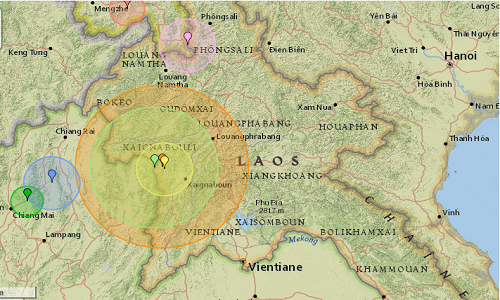 Lao rung chuyen boi dong dat manh 6 do, rung lac cam nhan duoc tai Viet Nam