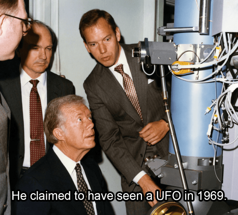 Ông Jimmy Carter, khi đó là Thống đốc Georgia, từng khẳng định đã nhìn thấy một UFO vào năm 1969. Ảnh: ATI.