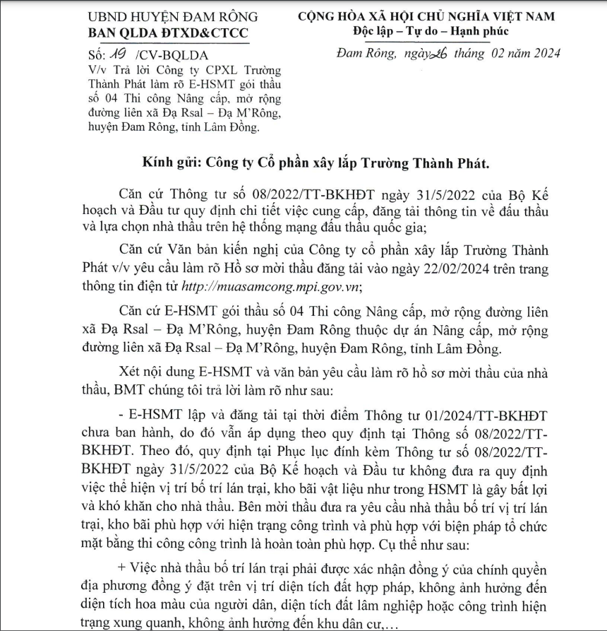 Huyện Đam Rông - Lâm Đồng: Hủy gói thầu giao thông 95 tỷ đồng - Hình 2 Huyen Dam Rong - Lam Dong: Huy goi thau giao thong 95 ty dong-Hinh-2