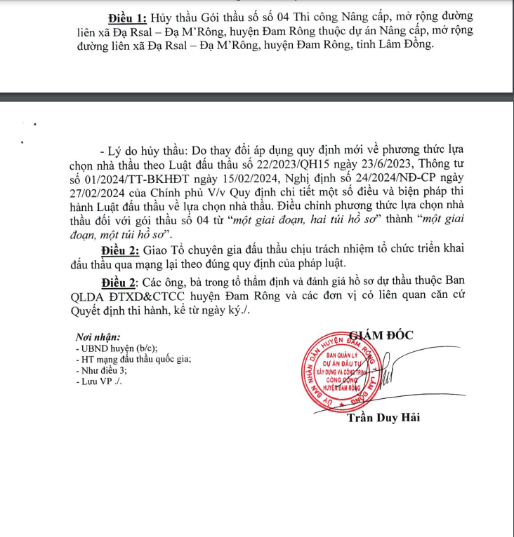 Huyện Đam Rông - Lâm Đồng: Hủy gói thầu giao thông 95 tỷ đồng - Hình 4 Huyen Dam Rong - Lam Dong: Huy goi thau giao thong 95 ty dong-Hinh-4