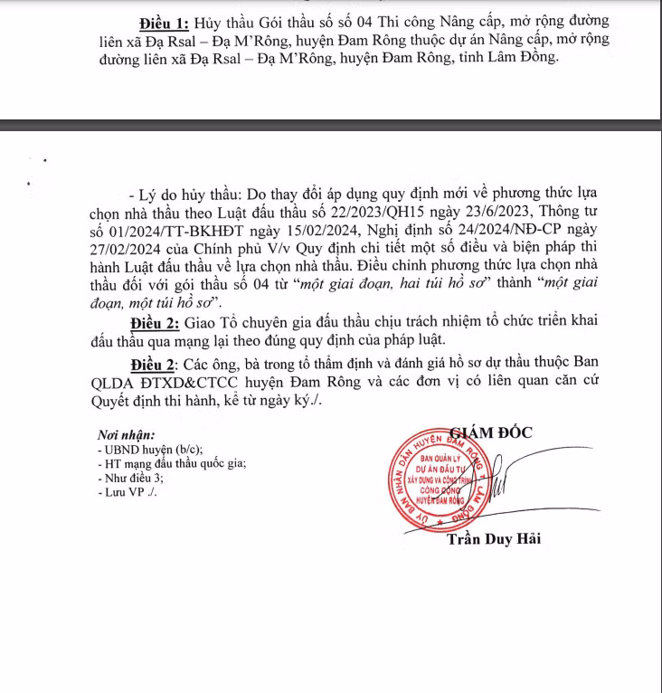 Huyện Đam Rông - Lâm Đồng: Hủy gói thầu giao thông 95 tỷ đồng - Hình 4 Huyen Dam Rong - Lam Dong: Huy goi thau giao thong 95 ty dong-Hinh-4