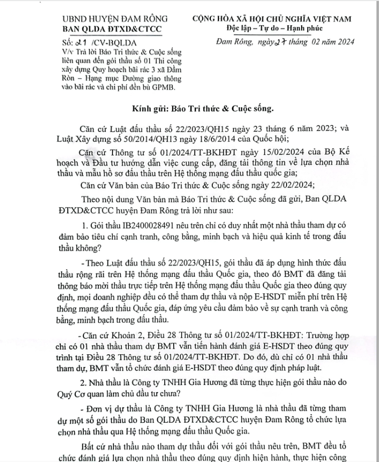 Huyện Đam Rông - Lâm Đồng: Điểm danh những gói thầu ‘một mình một ngựa’ - Hình 3 Huyen Dam Rong - Lam Dong: Diem danh nhung goi thau ‘mot minh mot ngua’-Hinh-3