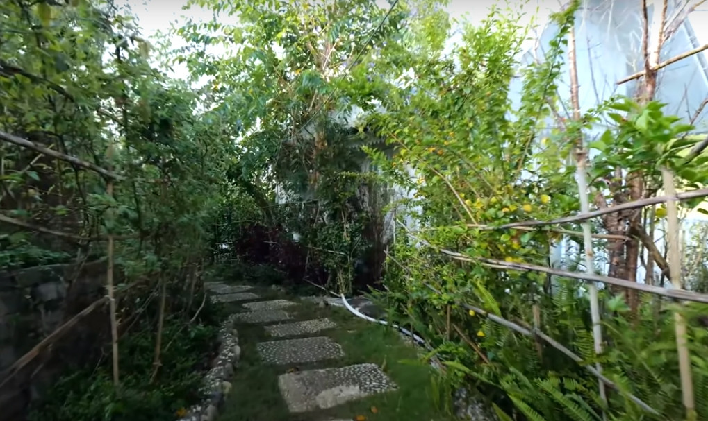 Hàng ngày, Lý Quí Khánh sẽ làn nông, nếu gặp hoa nở anh sẽ ngắt vào cắm trong nhà. Nguồn ảnh: chụp màn hình NhaF