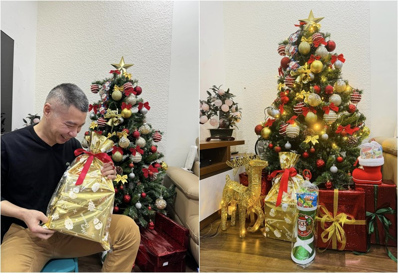 Trong khi đó, không khí Giáng sinh trong nhà NSND Công Lý giản dị và ấm cúng.