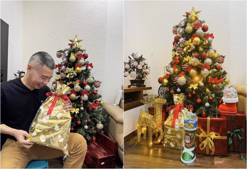 Trong khi đó, không khí Giáng sinh trong nhà NSND Công Lý giản dị và ấm cúng.