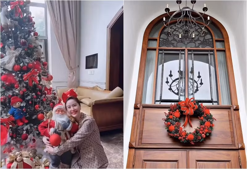 Bảo Thy cũng trang trí nhà đón Noel từ rất sớm. Cô cập nhật tiến độ từ khi được 70-80% tới khi hoàn thành.