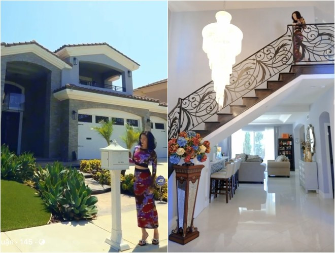 Không chỉ ở trong nước, Lệ Quyên còn tậu một căn biệt thự tại Mỹ để dành cho quý tử từ 6 năm trước. Ảnh: FBNV