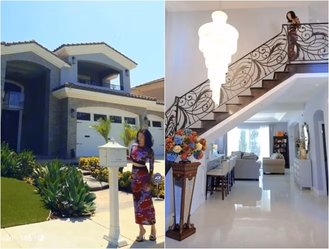 Không chỉ ở trong nước, Lệ Quyên còn tậu một căn biệt thự tại Mỹ để dành cho quý tử từ 6 năm trước. Ảnh: FBNV