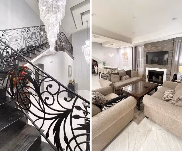 Ngôi nhà rộng 400m2, có nội thất sang trọng. Ảnh: FBNV