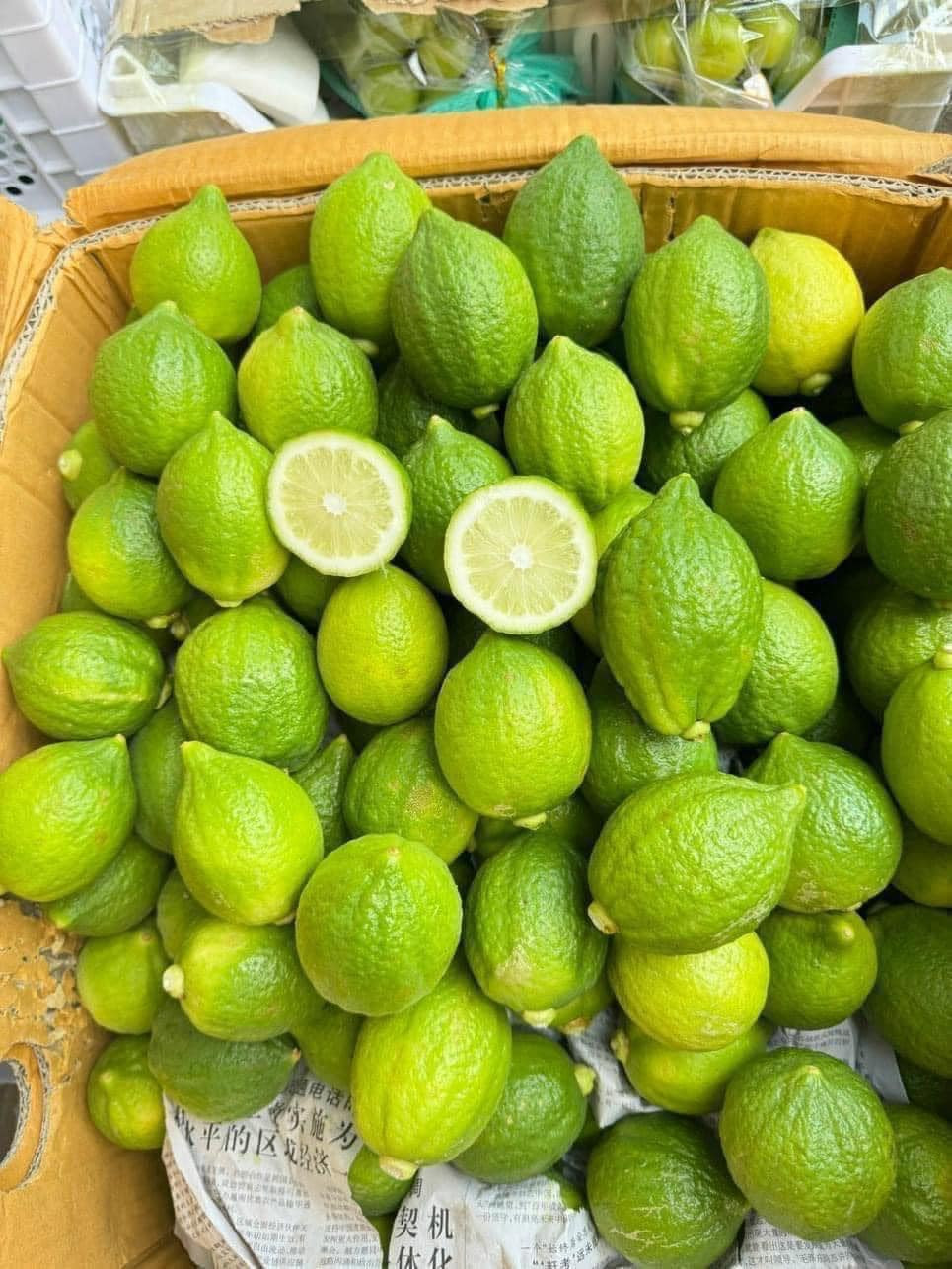 Nguyên liệu chính để làm nên cốc trà chanh giã tay là chanh tươi Quảng Đông (Trung Quốc), hay còn gọi là chanh nước hoa. Ảnh: Facebook