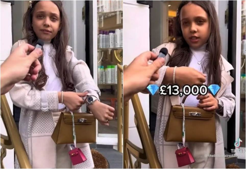 Rich kid 10 tuổi được quan tâm trên mạng sau video "bóc giá" trang phục. Người quay đã rất bất ngờ khi biết tổng giá trị trang phục cô bé đang mặc lúc đó lên đến 58.500 bảng Anh (hơn 1,7 tỷ đồng).