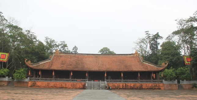 Chính điện Lam Kinh được phục dựng vào năm 2010 trên chính cung điện xưa. Ảnh: Tiền phong