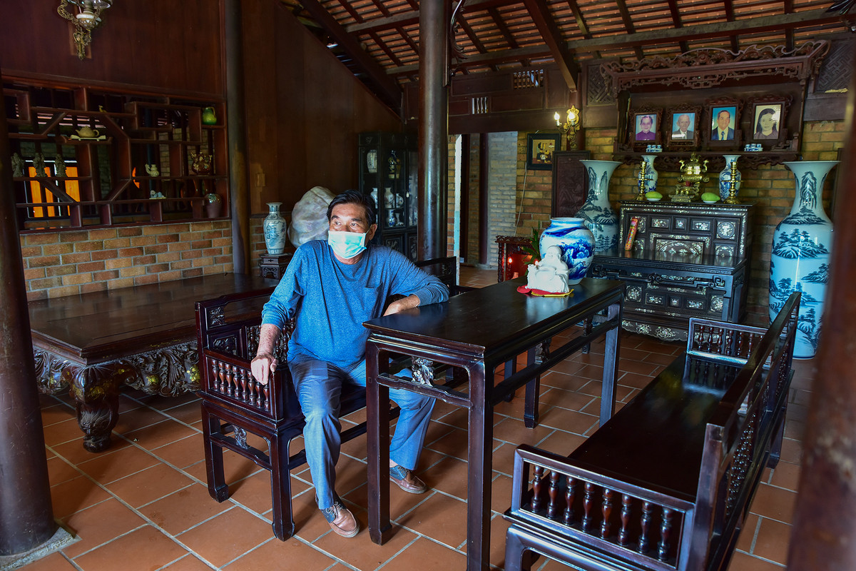 Sau 4 năm thi công, ngôi nhà cơ bản hoàn thành. Toàn bộ diện tích căn nhà khoảng 200 m2. Ảnh: Dân Việt