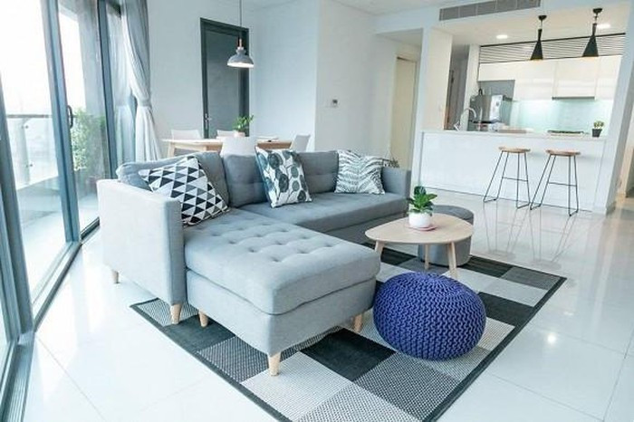 Căn hộ của siêu mẫu Minh Tú tọa lạc tại quận Bình Thạnh (TP HCM) có diện tích 108m2, được bài trí theo phong cách hiện đại. Ảnh: FBNV