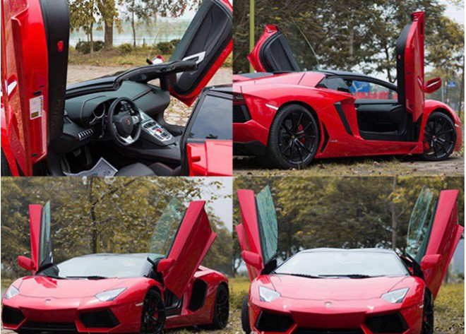 Trong bộ sưu tập siêu xe, Sơn Tùng đặc biệt yêu thích chiếc Lamborghini Aventador Roadster màu đỏ. Ảnh: Thuontruong24