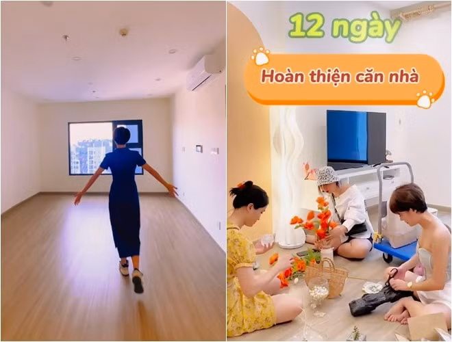 Kim Ngọc cho biết hoàn thiện căn nhà chỉ trong 12 ngày. Ảnh chụp màn hình