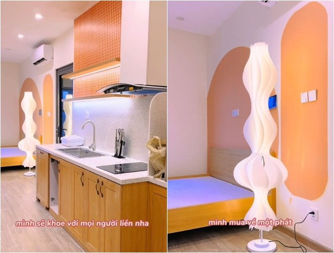 Diễn viên "Về nhà đi con" dùng tông màu cam vui mắt tô điểm cho không gian sống. Ảnh chụp màn hình