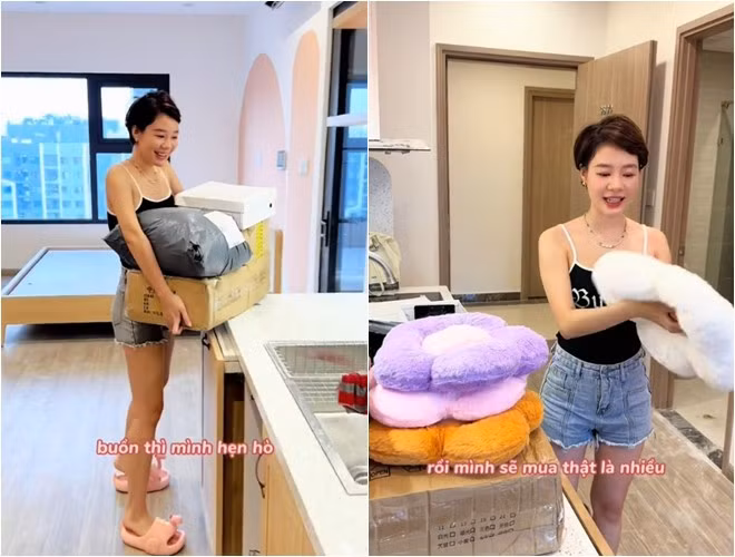 Mới đây, nữ diễn viên khiến khán giả xuýt xoa khoe khoe làm 2 căn nhà một lúc. Ảnh chụp màn hình