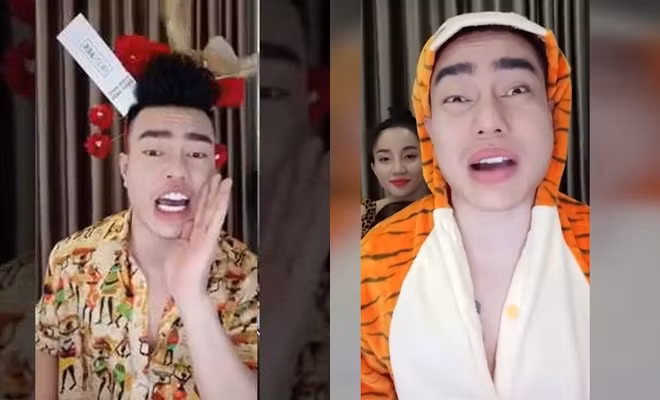 Ngoài ra, Lê Dương Bảo Lâm còn nổi tiếng với danh xưng "thánh livestream" khi thường xuyên livestream bán hàng online. Với khả năng hoạt ngôn, mỗi buổi phát sóng của nam diễn viên thu hút rất nhiều lượt xem. Ảnh: Chụp màn hình