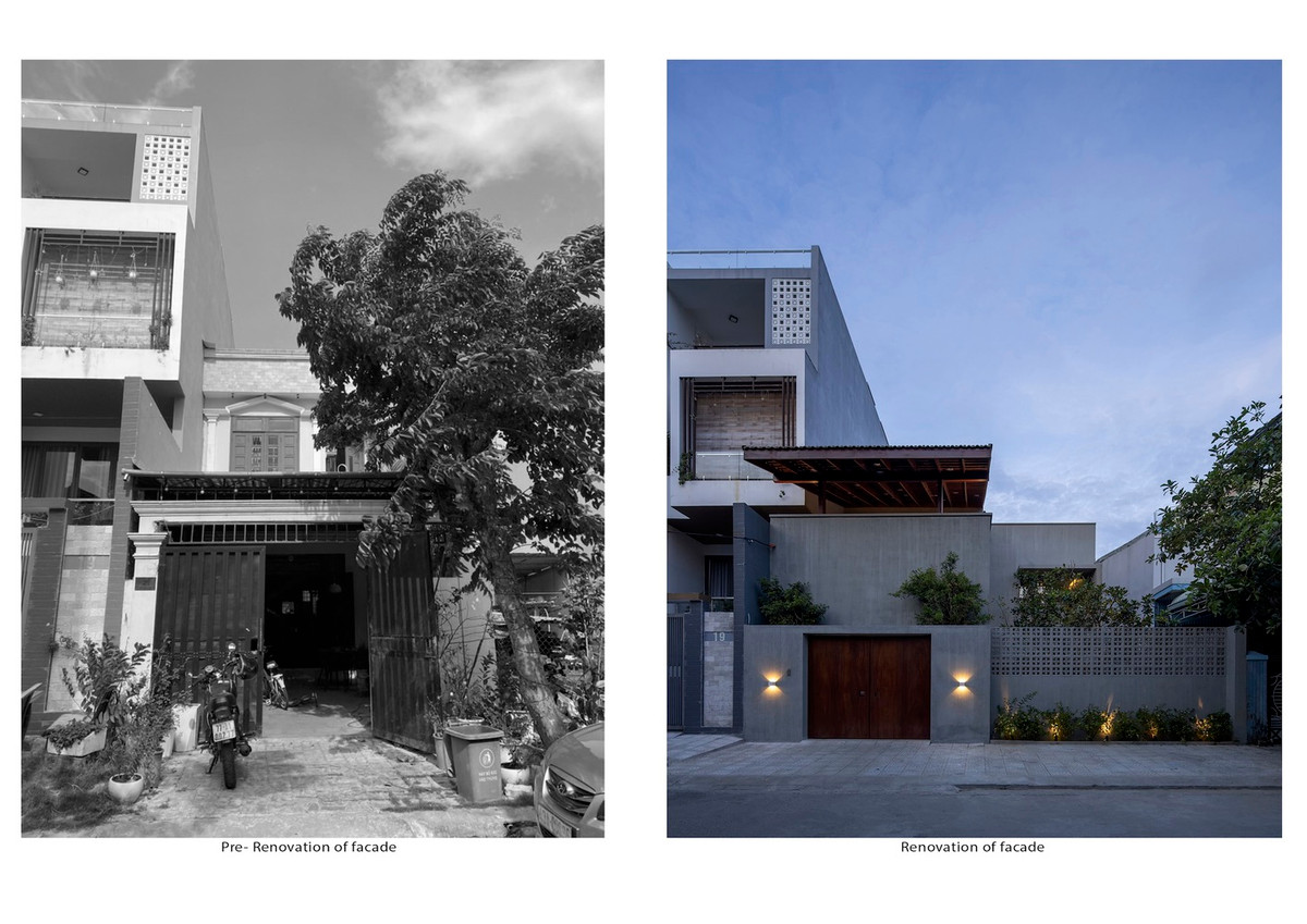 Sau khi mua mảnh đất liền kề, diện tích tương tự nhà cũ (5x24=120m2), gia chủ muốn cải tạo thành không gian sinh hoạt cho 5 thành viên.