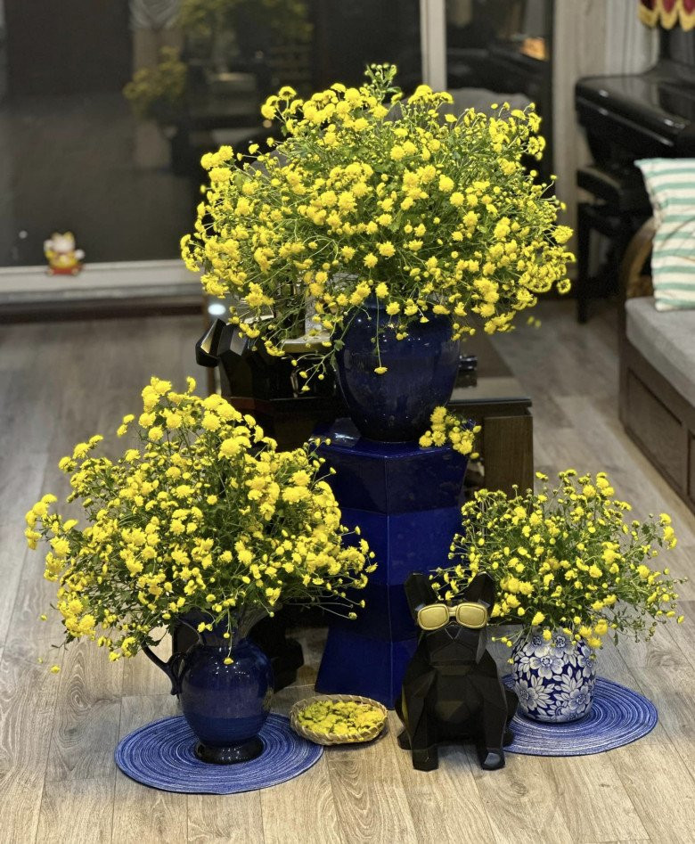 Chưa đến Tết nhưng khắp nơi trong nhà BTV Hoàng Trang đều được trang trí rất nhiều hoa tươi.