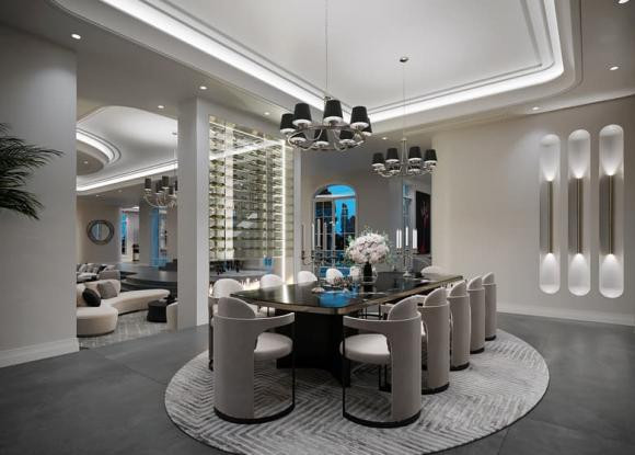 Nội thất xa hoa trong biệt thự của Vân Dung khiến ai nấy đều trầm trồ.