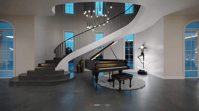 Đặc biệt, phòng khách có thể được sử dụng làm sân khấu để Vân Dung diễn hài cho cả nhà xem.