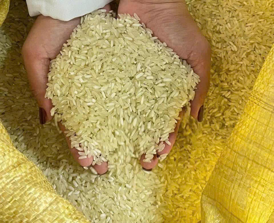 Nhiều người bán giới thiệu, Séng Cù xanh cốm chỉ có trong thời gian vài tuần của đầu vụ vì thóc được gặt khi chưa chín hẳn và phơi chưa già nắng nên cơm sẽ thơm, ngậy, ngọt hơn séng cù trắng. Ảnh: Facebook