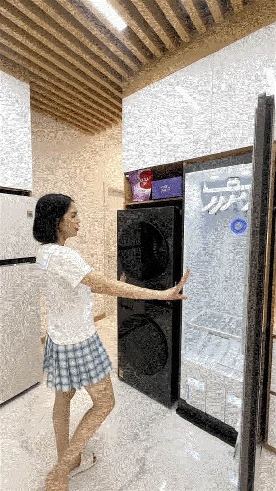 Mẫu máy hấp quần áo mà Ngọc Trinh trị giá khoảng 40 triệu đồng.