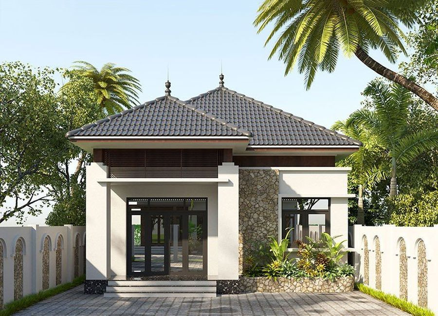 Các mẫu nhà mái Nhật thường mang đến cảm giác thân thuộc, gần gũi và đặc biệt phù hợp khi phối cùng ngoại cảnh sân vườn xanh mát. Ảnh: Decoxdesign